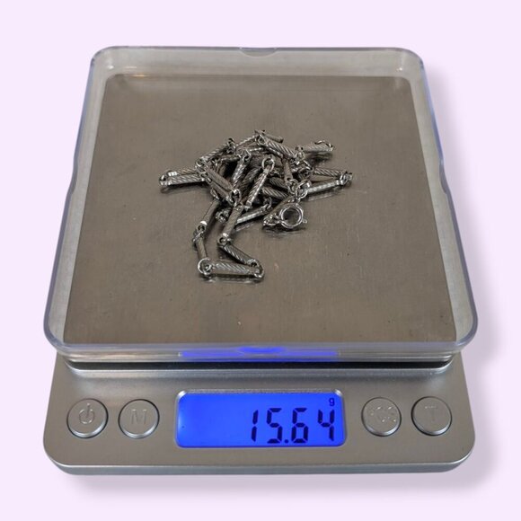 V. Dainty Bar Link Necklace - Picture 5 of 5